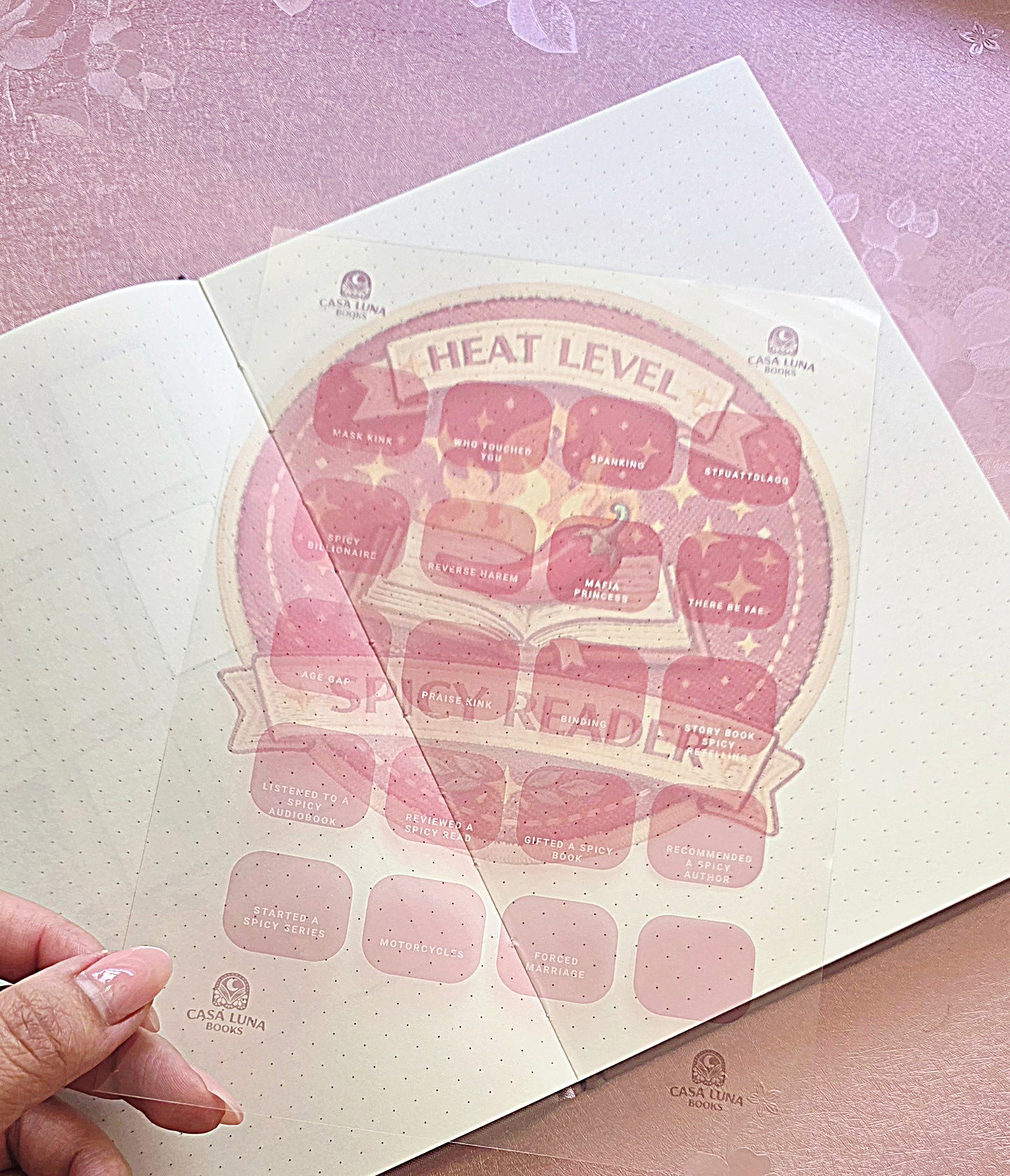Spicy Reader Fabric Sticker Reading Badge Challenge