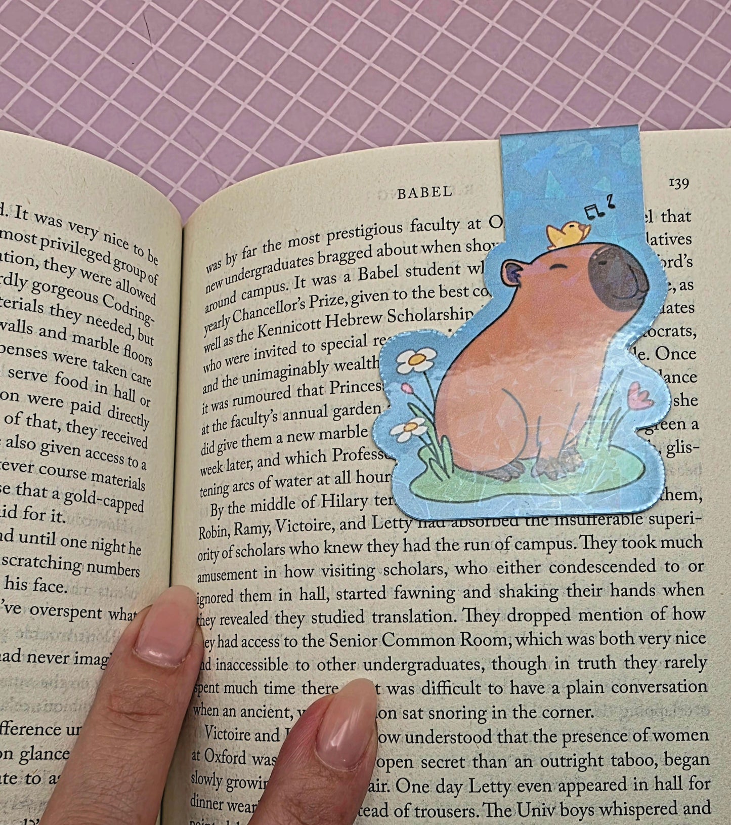 Capybara Magnetic Holographic Bookmark