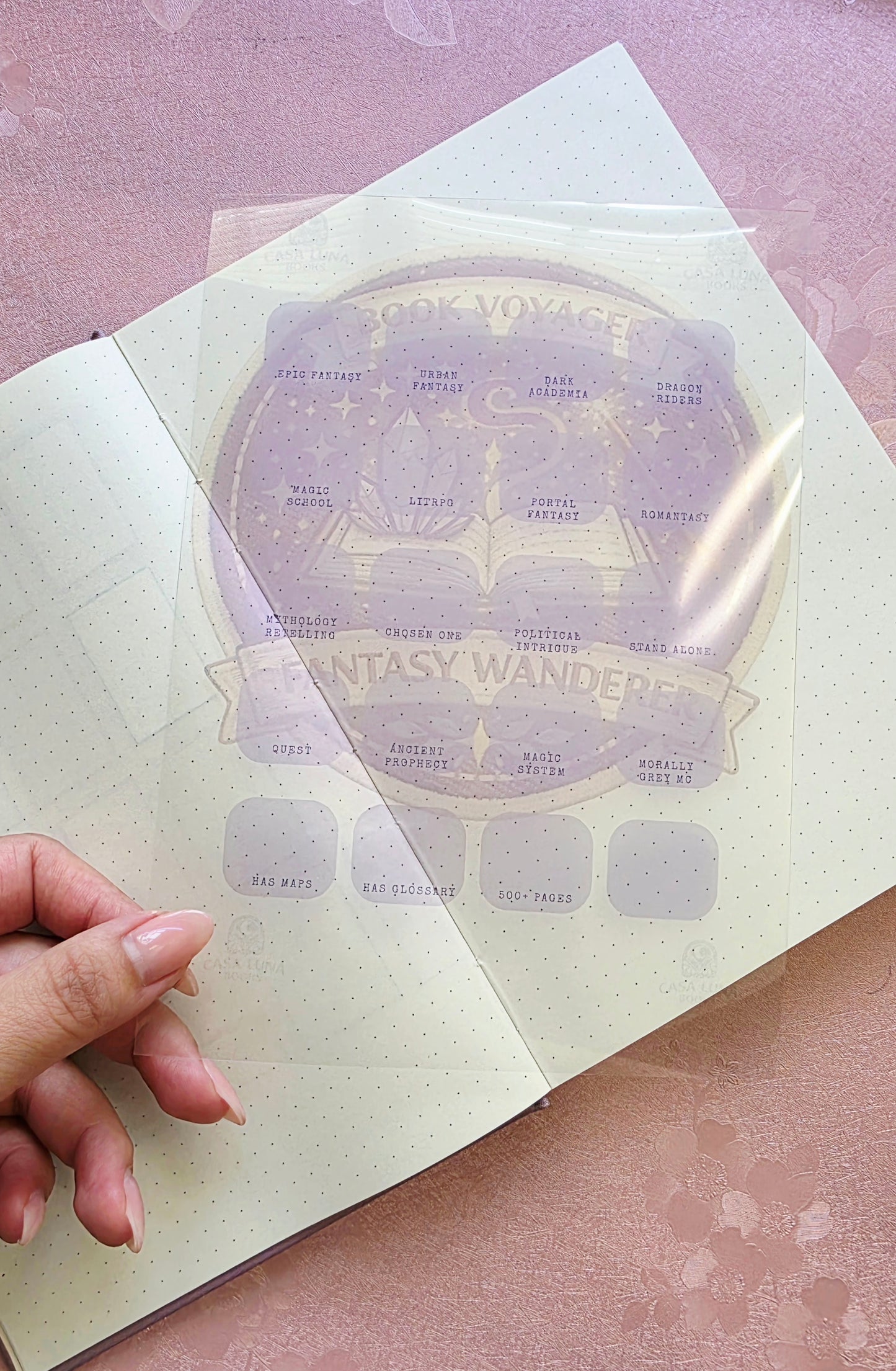 Fantasy Wanderer Reader Fabric Sticker Reading Badge Challenge