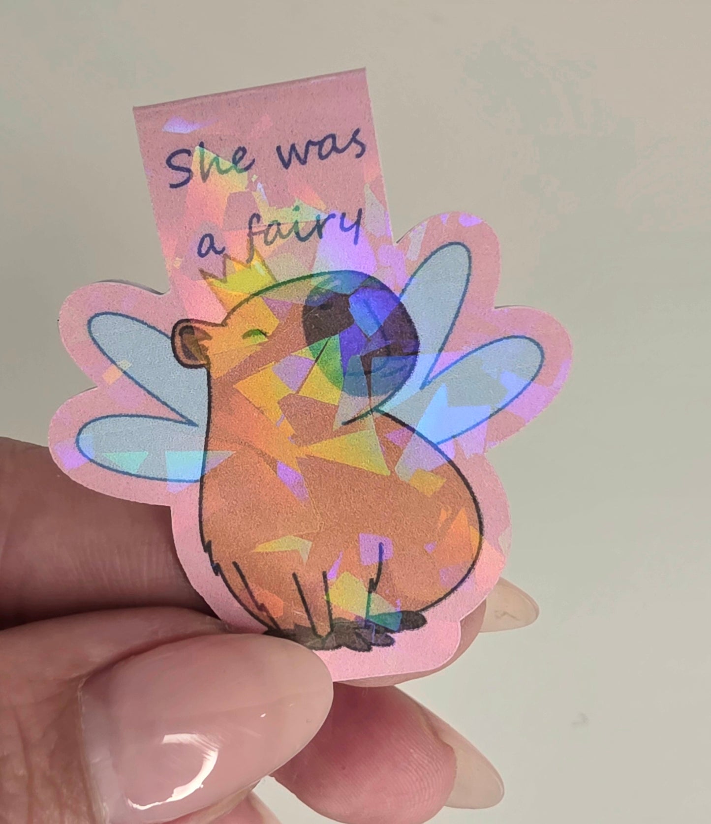 Capybara Magnetic Holographic Bookmark
