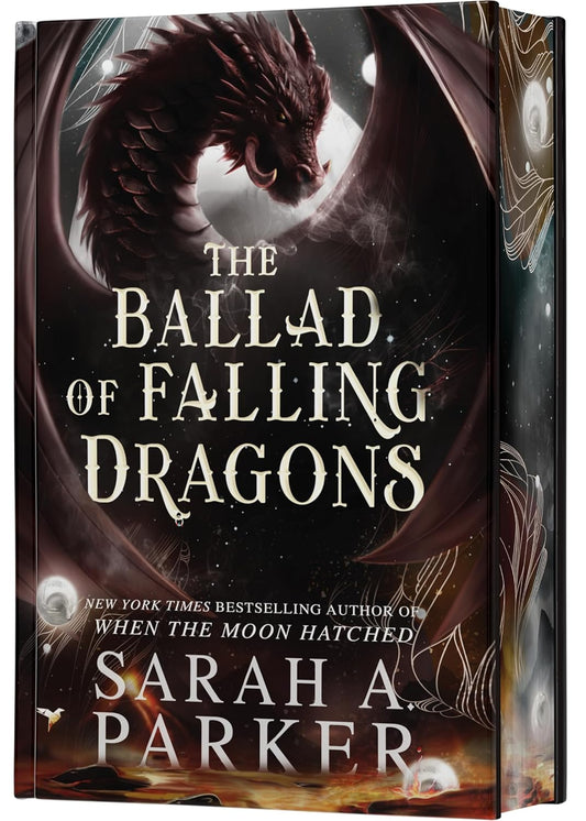 A book wit a dragon on the cover that reads "The Ballad Of Falling Dragons"
