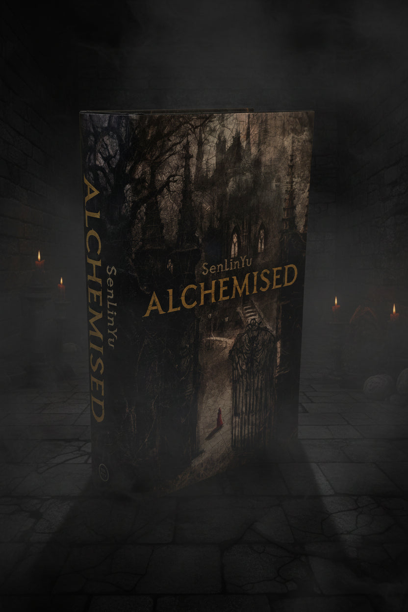 Book titled 'Alchemised' by SenLinYu on a yellow background