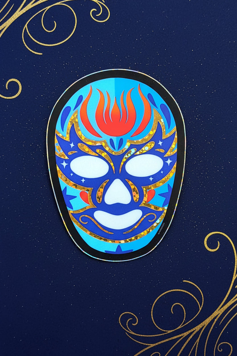 Luchador Mask Sticker - Vinyl die cut