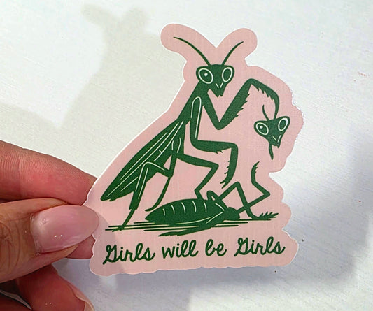 Girls Will Be Girls Funny Sticker