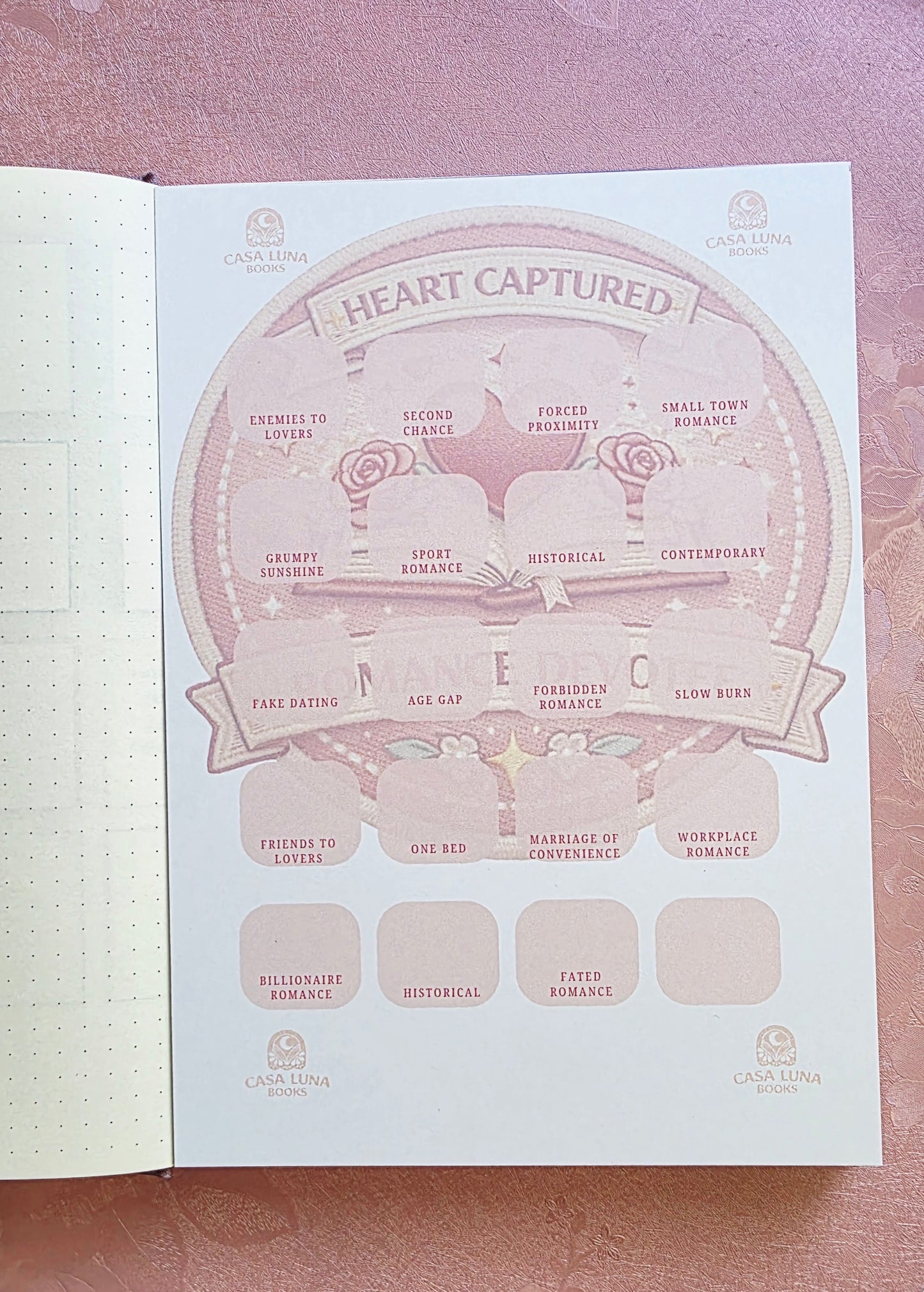 Romance Devotee Fabric Sticker Reading Badge Challenge