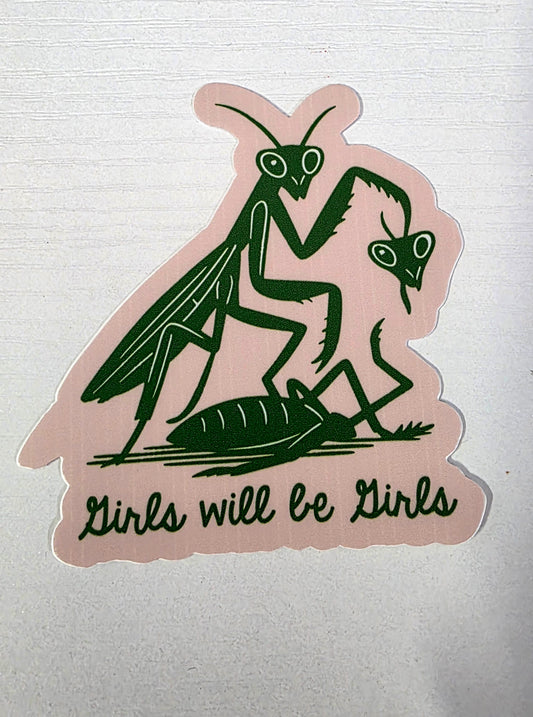 Girls Will Be Girls Funny Sticker