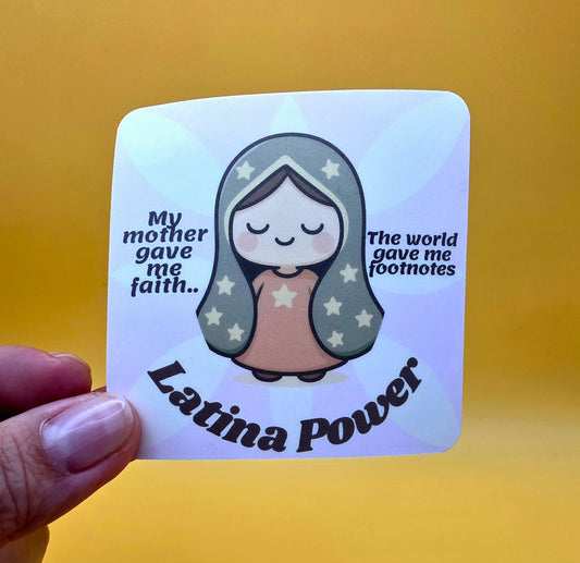 Virgensita Latina Power Matte Vynil Sticker