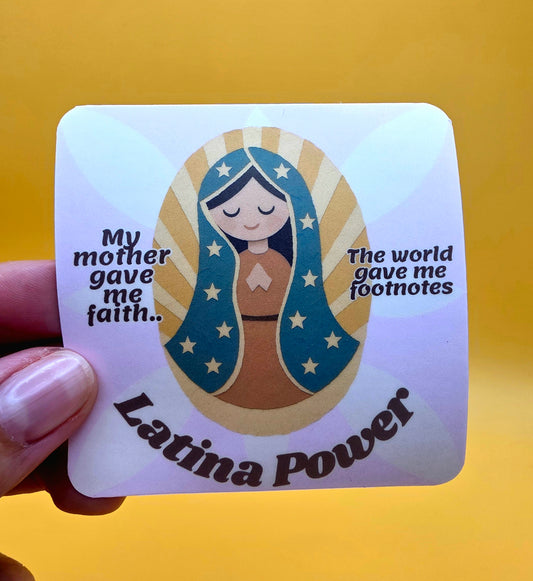 Virgensita Latina Power Matte Vynil Sticker