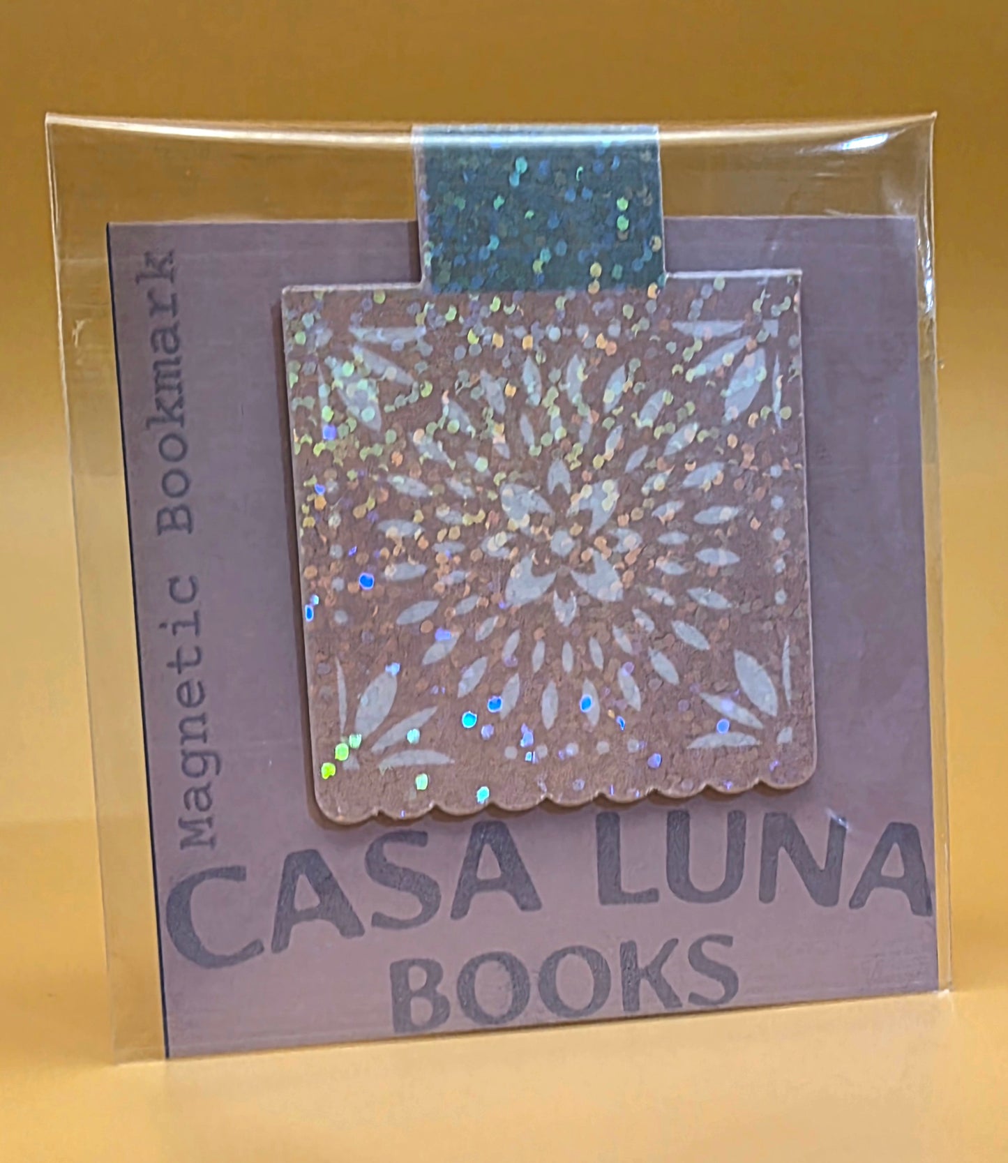 Pink Papel Picado Holographic Bookmark