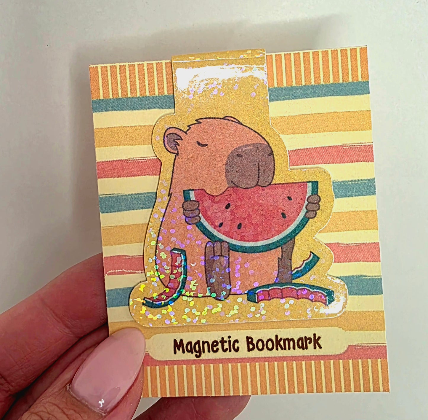 Capybara Magnetic Holographic Bookmark