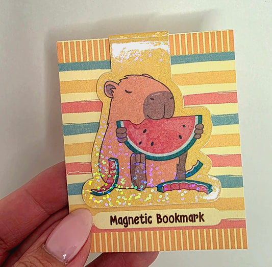 Capybara Magnetic Holographic Bookmark