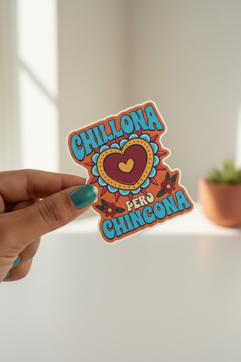 "Chillona Pero Chingona" Sticker